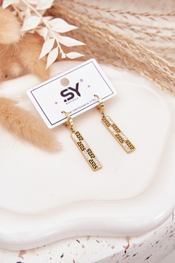 so štýlovými detailmii INiszące s trblietavými otvormi Stal Pozłacana 2