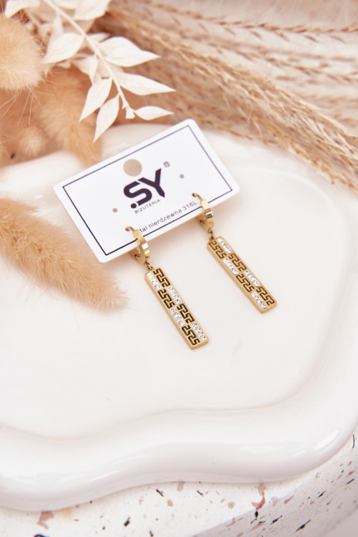 so štýlovými detailmii INiszące s trblietavými otvormi Stal Pozłacana