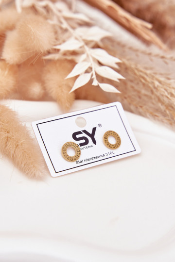 so štýlovými detailmii Kółeczka z nerezovej ocele zlatej farby