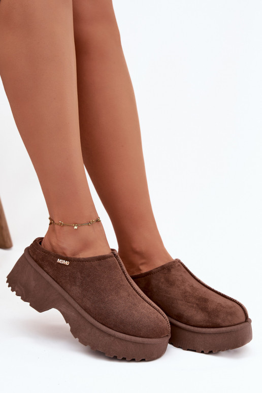Snehule Dámska nízka s platformou Hnedá farba Yrenna