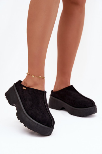 Snehule Dámska nízka s platformou čierna Yrenna 2