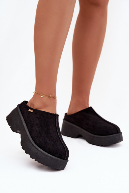 Snehule Dámska nízka s platformou čierna Yrenna