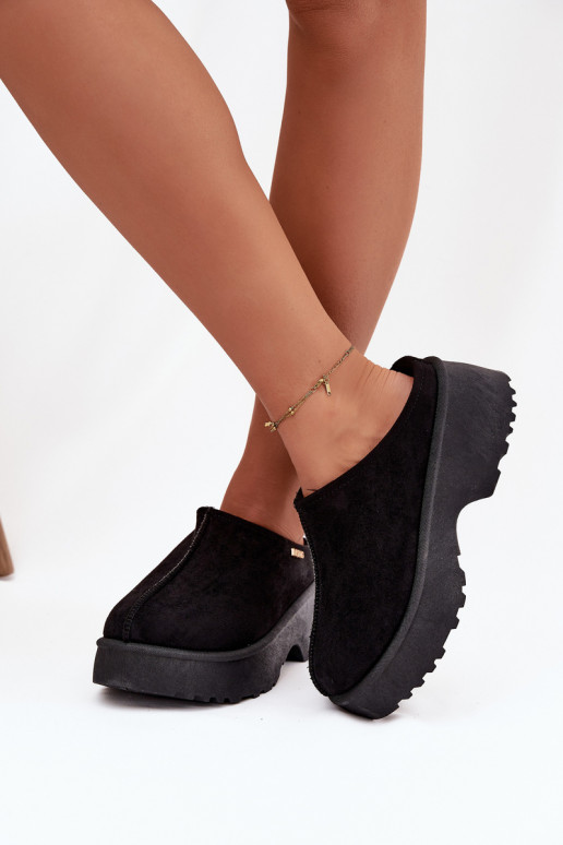 Snehule Dámska nízka s platformou čierna Yrenna