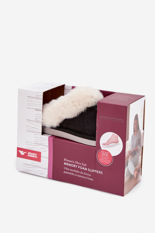 Papuče Dámske s kožušinou čierna Zanelia