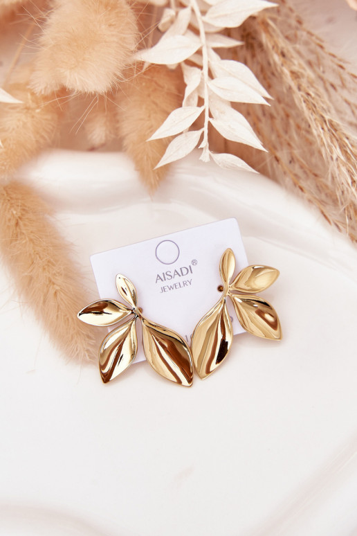 Veľký so štýlovými detailmii Dámske Listki zlatej farby