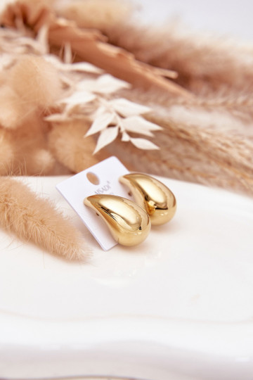 so štýlovými detailmii Dámske Stal Chirurgiczna Veľký Łezki zlatej farby