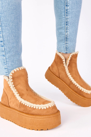 Hnedé snehové topánky na... 2