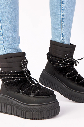 Čierne snehové topánky na... 2