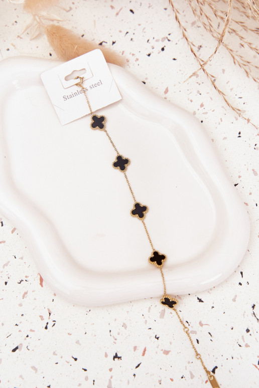 Náramok S príveskami Stal NierdzeInna zlato-čierna