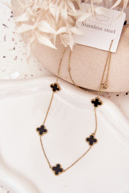 reťaz z nerezovej ocele zlato-čierna