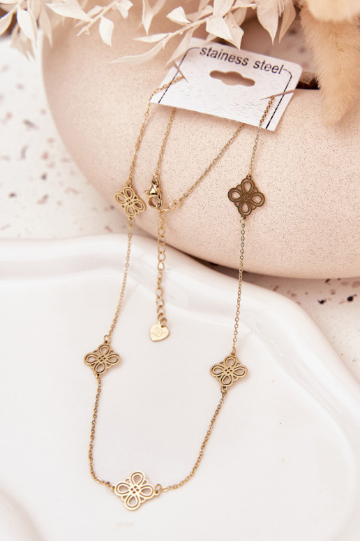 Bez krku z nerezovej ocele zlatej farby