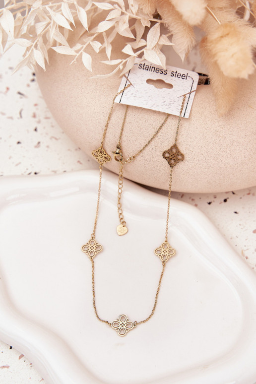 Bez krku z nerezovej ocele zlatej farby