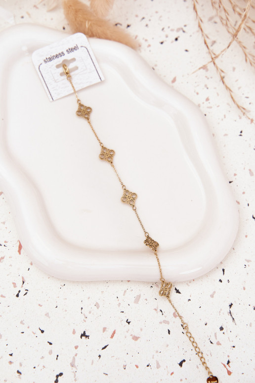 Náramok z nerezovej ocele S príveskami zlatej farby