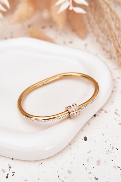 Náramok Dámske s trblietavými otvormi Stal NierdzeInna zlatej farby