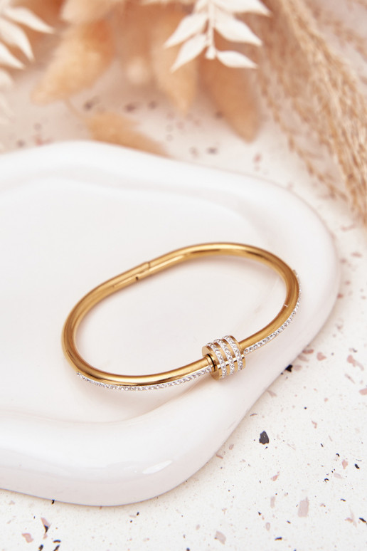 Náramok Dámske s trblietavými otvormi Stal NierdzeInna zlatej farby