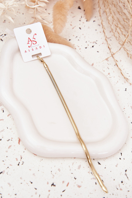 Náramok Had Vyrobené z chirurgickej ocele zlatej farby