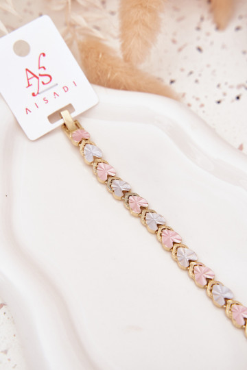 Náramok DámskeKoloroInymi Srdiečkami Stal Chirurgiczna zlatej farby 2