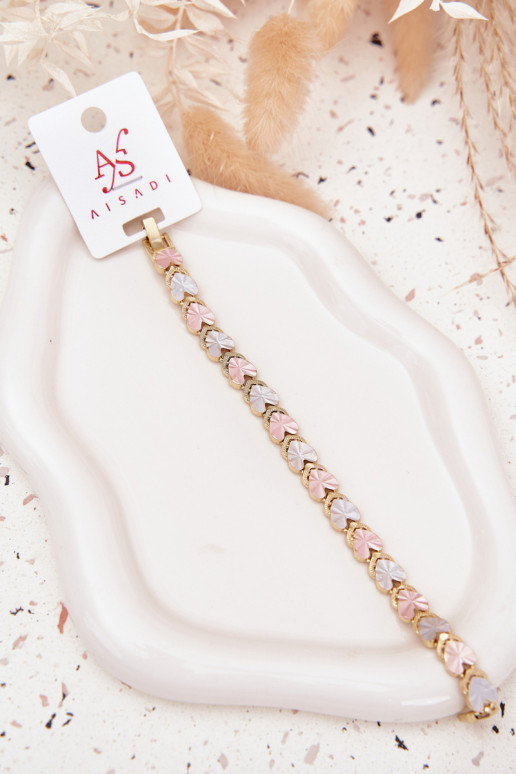 Náramok DámskeKoloroInymi Srdiečkami Stal Chirurgiczna zlatej farby