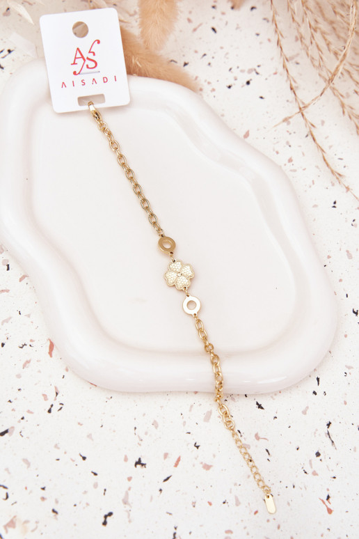 NáramokKoniczynką Vyrobené z chirurgickej ocele zlatej farby