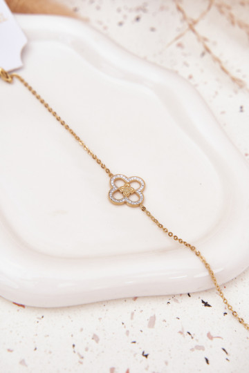 Náramok Dámske Vyrobené z chirurgickej ocele zlatej farby 2