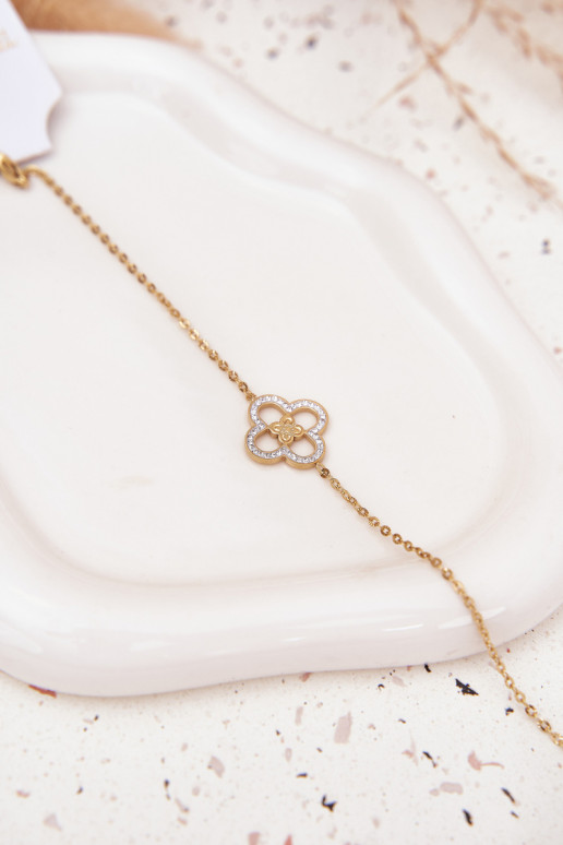 Náramok Dámske Vyrobené z chirurgickej ocele zlatej farby