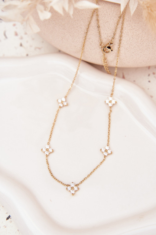 Bez krku Ženas kvetinovými motívmiuszkami Stal Chirurgiczna zlatej farby