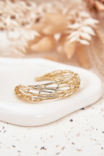 Náramok Tuhý Vyrobené z chirurgickej ocele zlatej farby 2