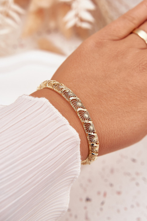 Tuhý Náramok Dámske Vyrobené z chirurgickej ocele zlatej farby