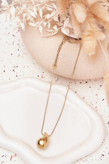 Bez krku Zapnuté Żmijce S príveskom Łezka zlatej farby 2