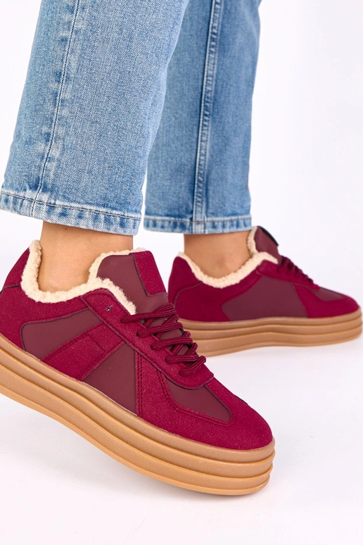 Bordové športové topánky zateplené...