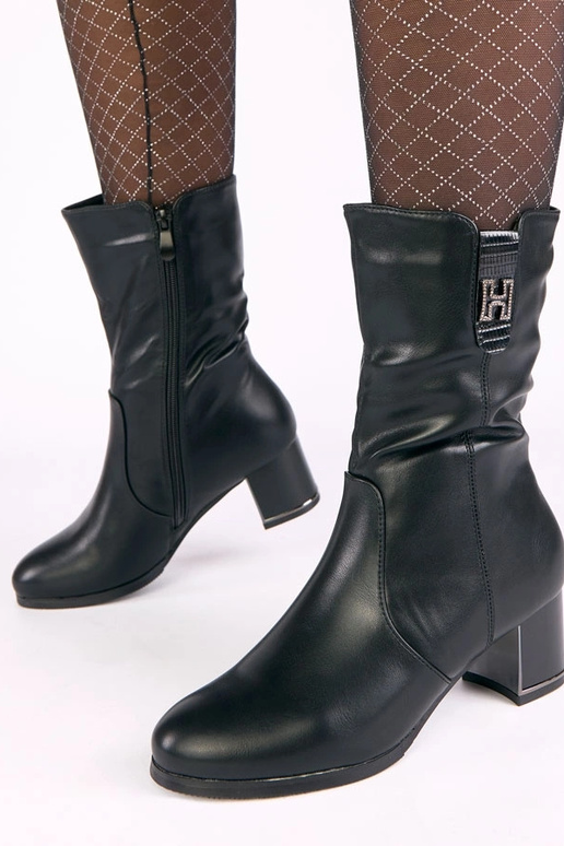 Čierne zateplené kotníkové topánky na...