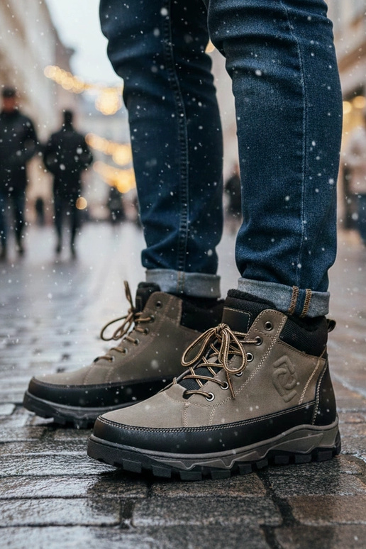 Zelené pánske zateplené tenisky Elias