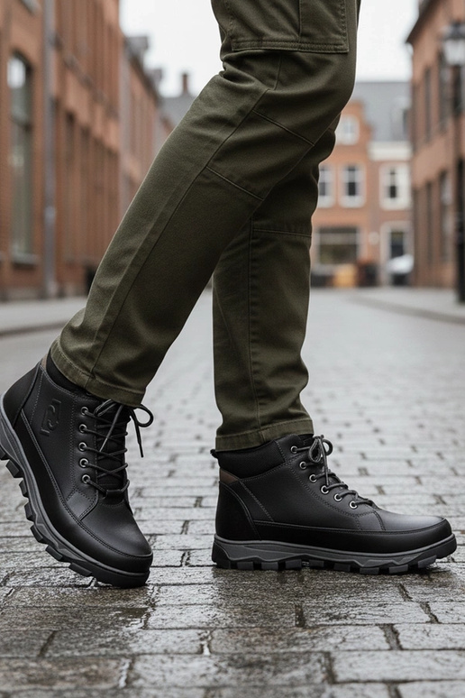 Čierne pánske zateplené tenisky Elias