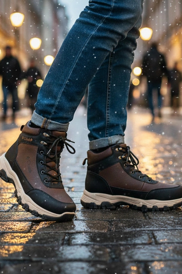 Hnedé pánske zateplené...