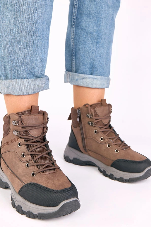 Hnedé tenisky na platforme Briana