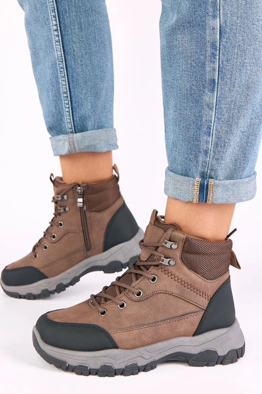 Hnedé tenisky na platforme Briana