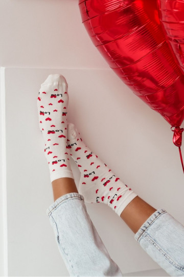 Ponožky Dámske Love slonovina