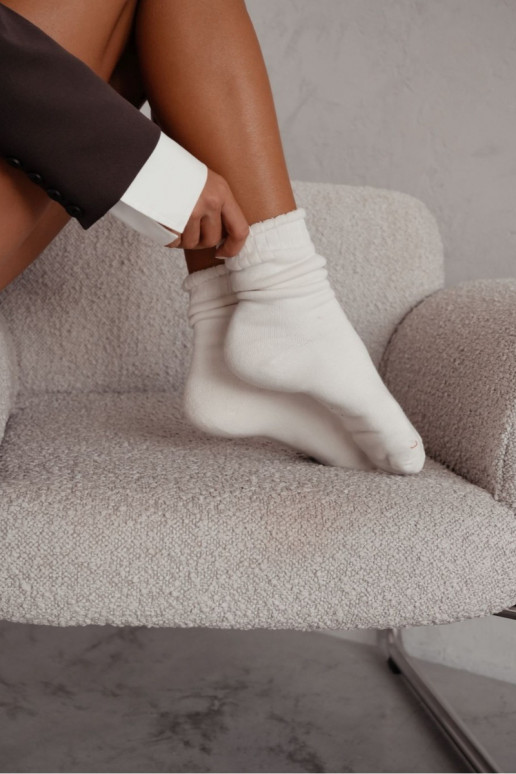 Ponožky Dámske Bez tlaku Frotte slonovina