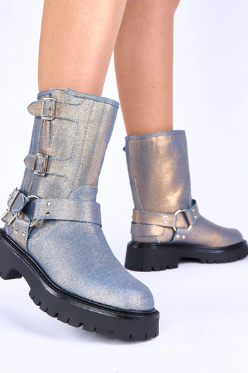 Modré topánky s zlatými... 2