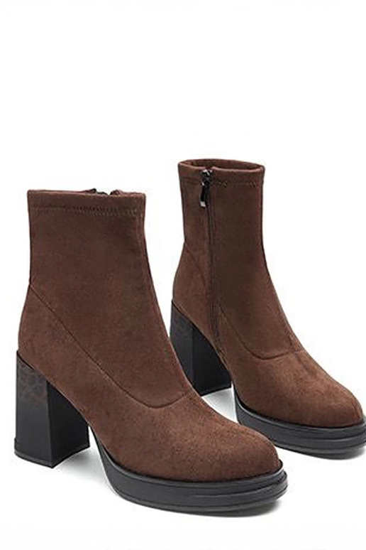 Hnedé topánky na podpätku s leopardím...