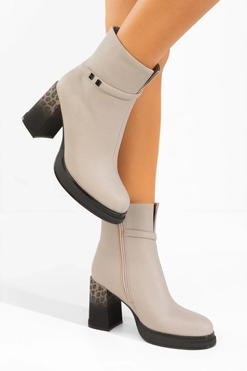 Šedé topánky na podpätku s... 2