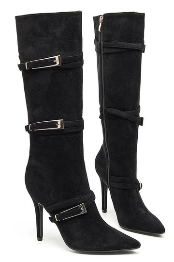 Čierne dlhé čižmy na tenkom...