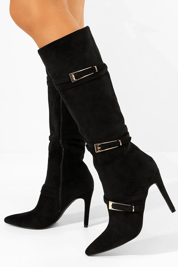 Čierne dlhé čižmy na tenkom... 2