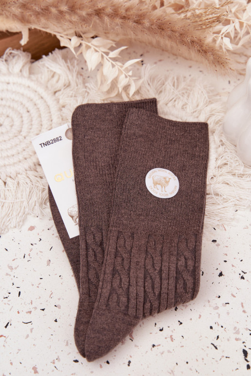 Długie INełniane Ponožky Dámske sivá