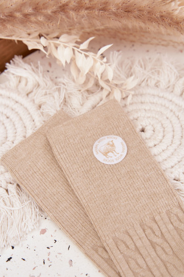 Długie INełniane Ponožky Dámske béžová