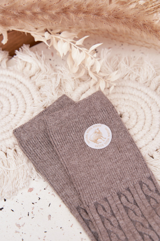 Długie INełniane Ponožky Dámske sivá