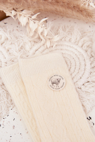 Ponožky Dámske INełniane slonovina