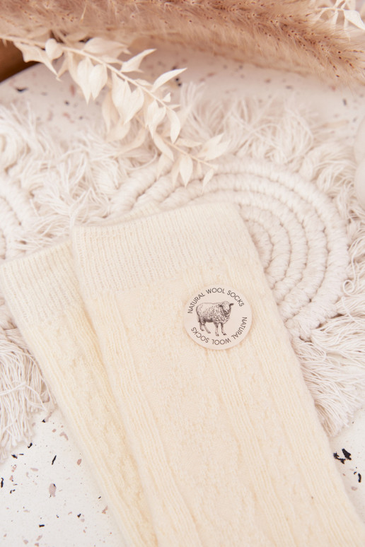 Ponožky Dámske INełniane slonovina