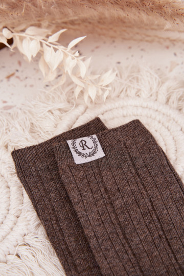 Bavlnené ponožky s pruhmi Dámske sivá