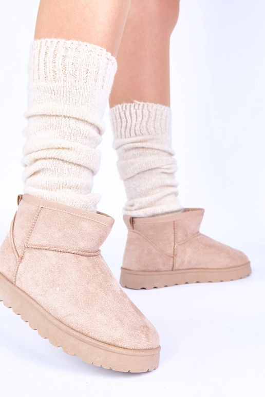 Pieskové snehové topánky s kožušinou...